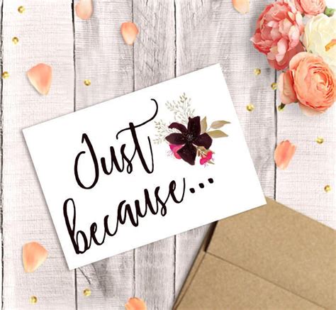 Just Because Cards Printable